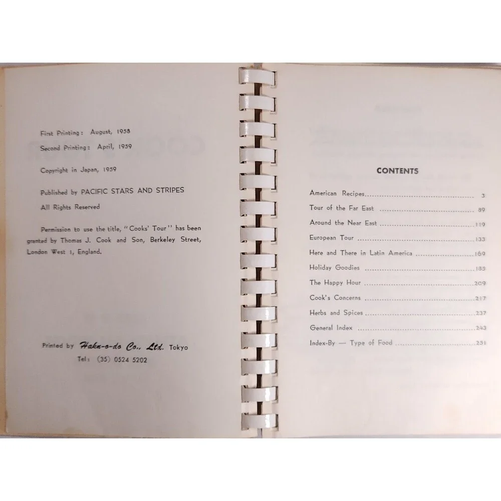 1959 Atsugi Japan All Wives Naval Air Station NAF US Military Cookbook Recipes